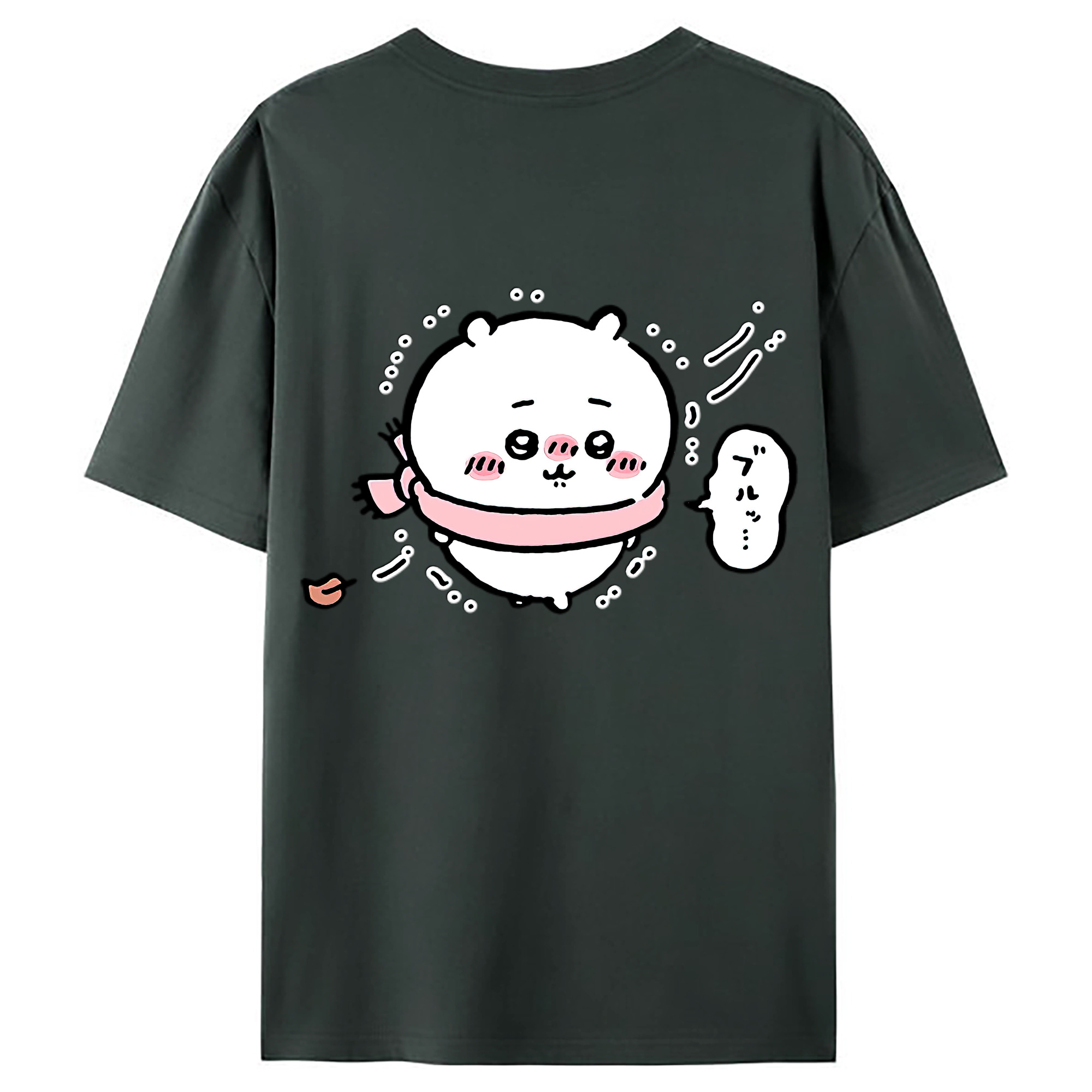 （画像用） ちいかわ ちいかわ Chii-kawa chiikawa 綿100％ メンズ半袖Tシャツ（バックプリント） 通気性